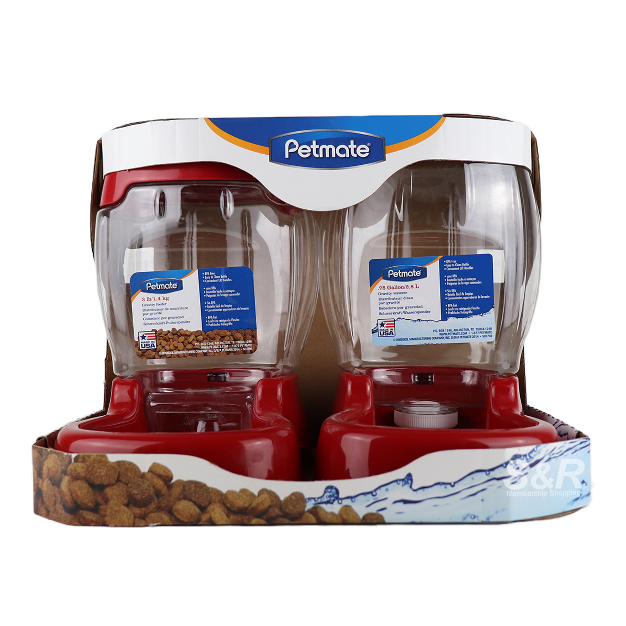 Petmate Cafe Pet Feeder And Water Dispenser 1pc